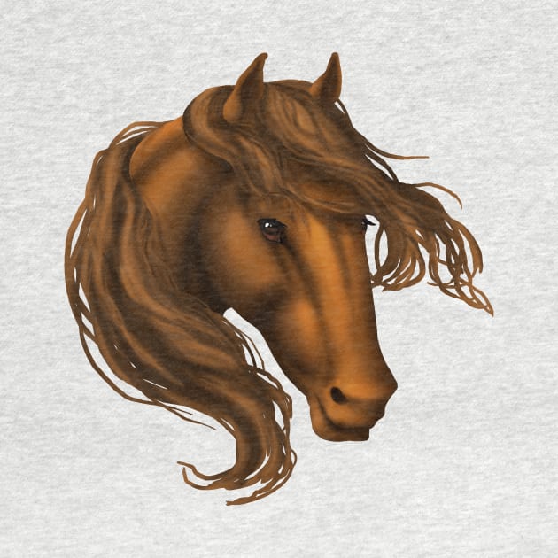 Horse Head - Chestnut by FalconArt